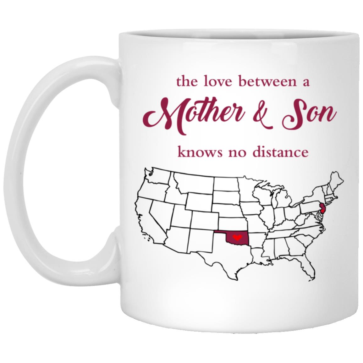 New Jersey Oklahoma The Love Between Mother And Son Mug - Mug Teezalo