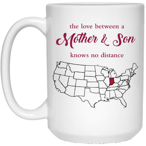 Rhode Island Indiana The Love Between Mother And Son Mug - Mug Teezalo