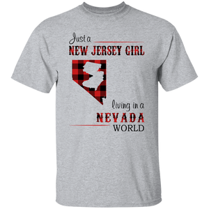 Just A New Jersey Girl Living In A Nevada World T-Shirt - T-shirt Teezalo