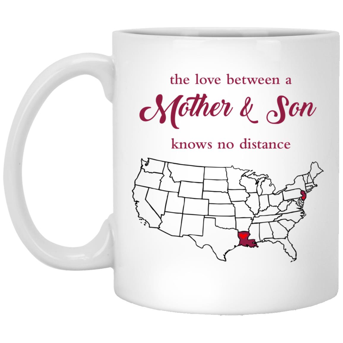 New Jersey Louisiana The Love Between Mother And Son Mug - Mug Teezalo