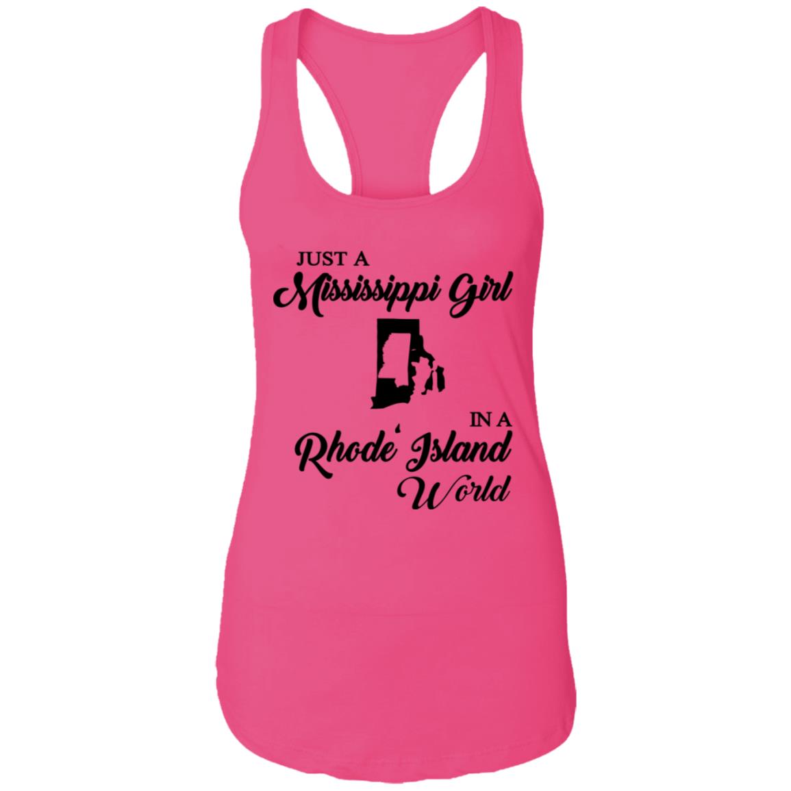 Just A Mississippi Girl In A Rhode Island World T-Shirt - T-shirt Teezalo
