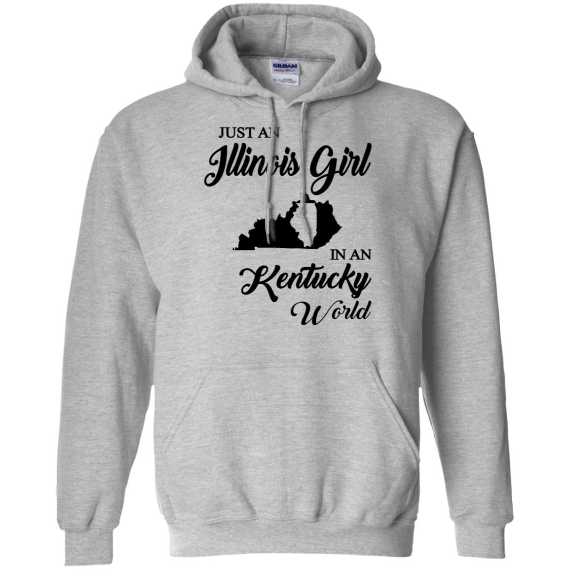 Just An Illinois Girl In A Kentucky World T-shirt - T-shirt Teezalo