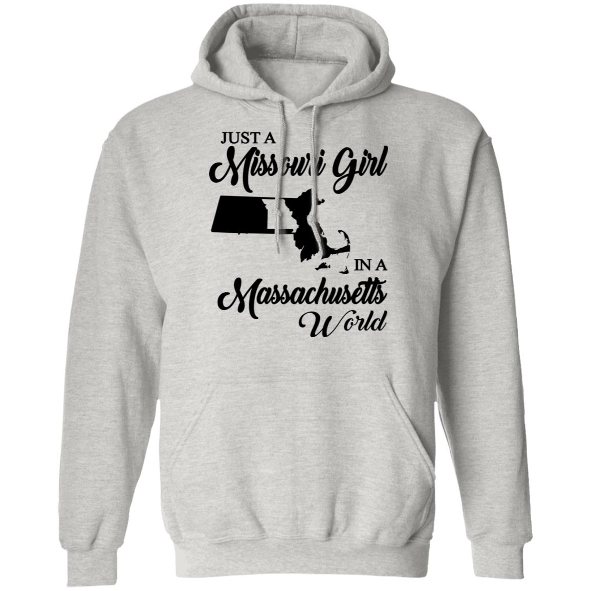 Just A Missouri Girl In A Massachusetts World T-Shirt - T-shirt Teezalo