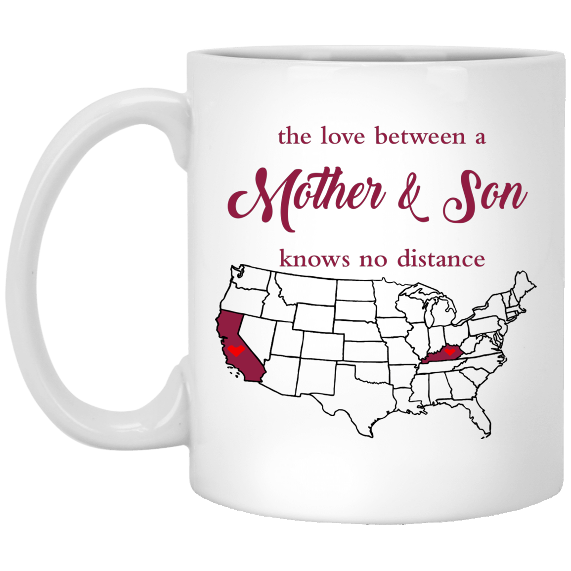 Kentucky California Love Between Mother And Son Mug - Mug Teezalo