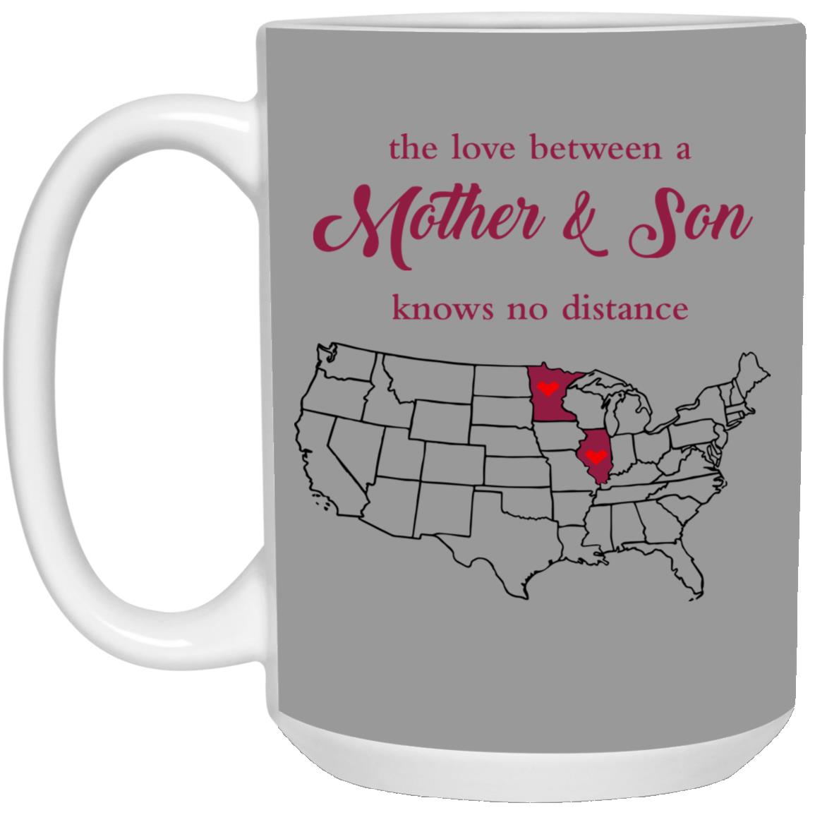 Illinois Minnesota The Love Between Mother And Son Mug - Mug Teezalo