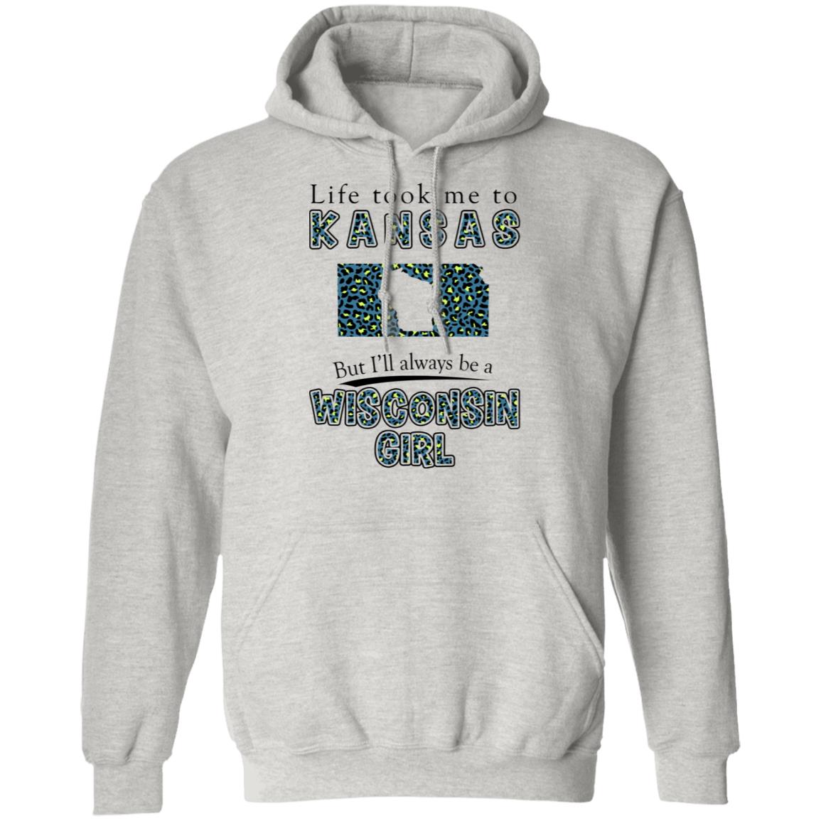 Wisconsin Girl Life Took Me To Kansas T-Shirt - T-shirt Teezalo