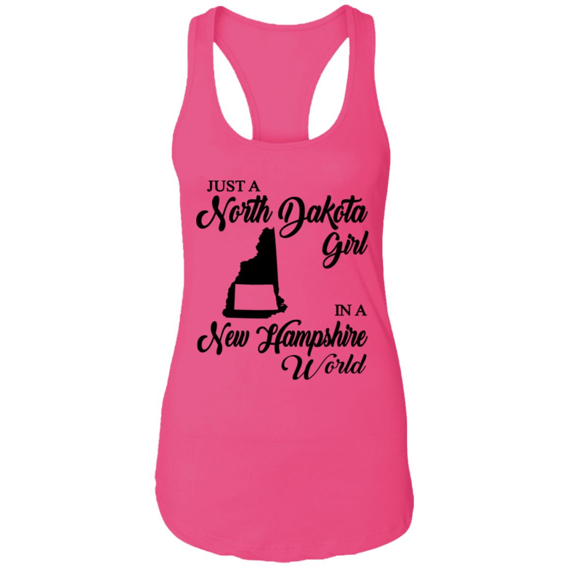 Just A North Dakota Girl In A New Hampshire World T Shirt - T-shirt Teezalo