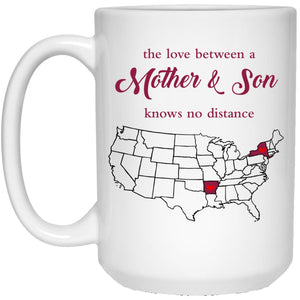 Arkansas New York	The Love Between Mother And Son Mug - Mug Teezalo