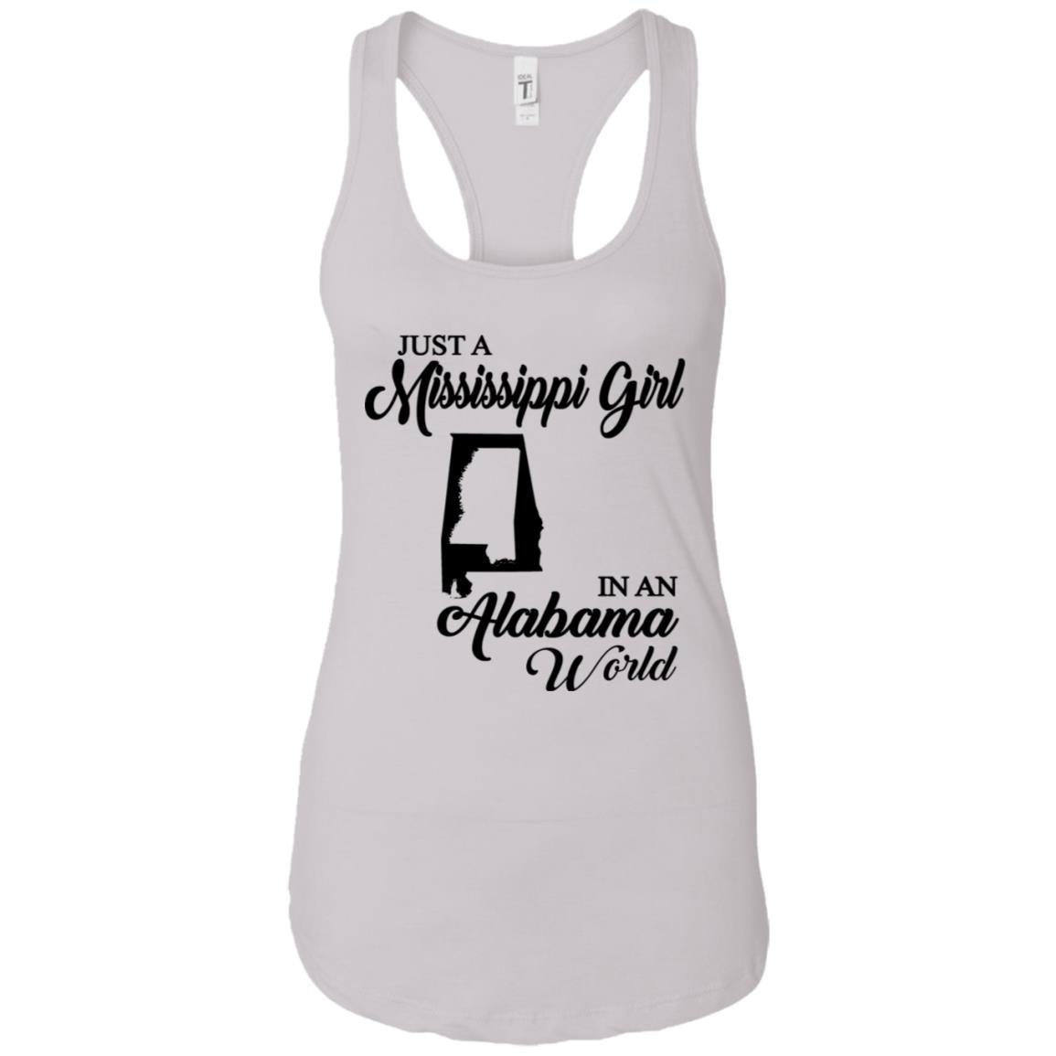 Just A Mississippi Girl In An Alabama World T-Shirt - T-shirt Teezalo