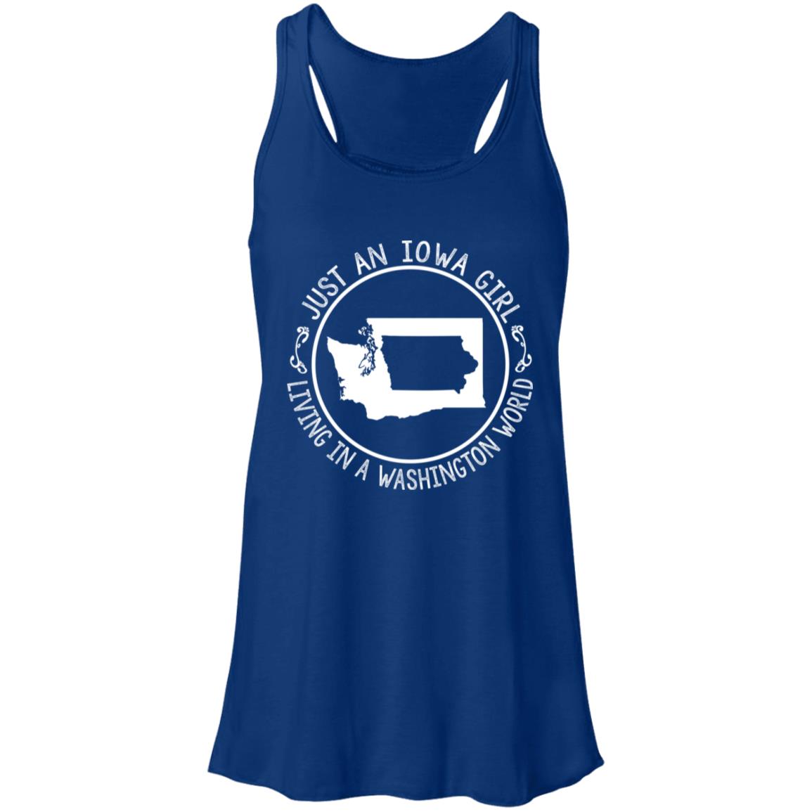 Just An Iowa Girl Living In A Washington World T-Shirt - T-shirt Teezalo