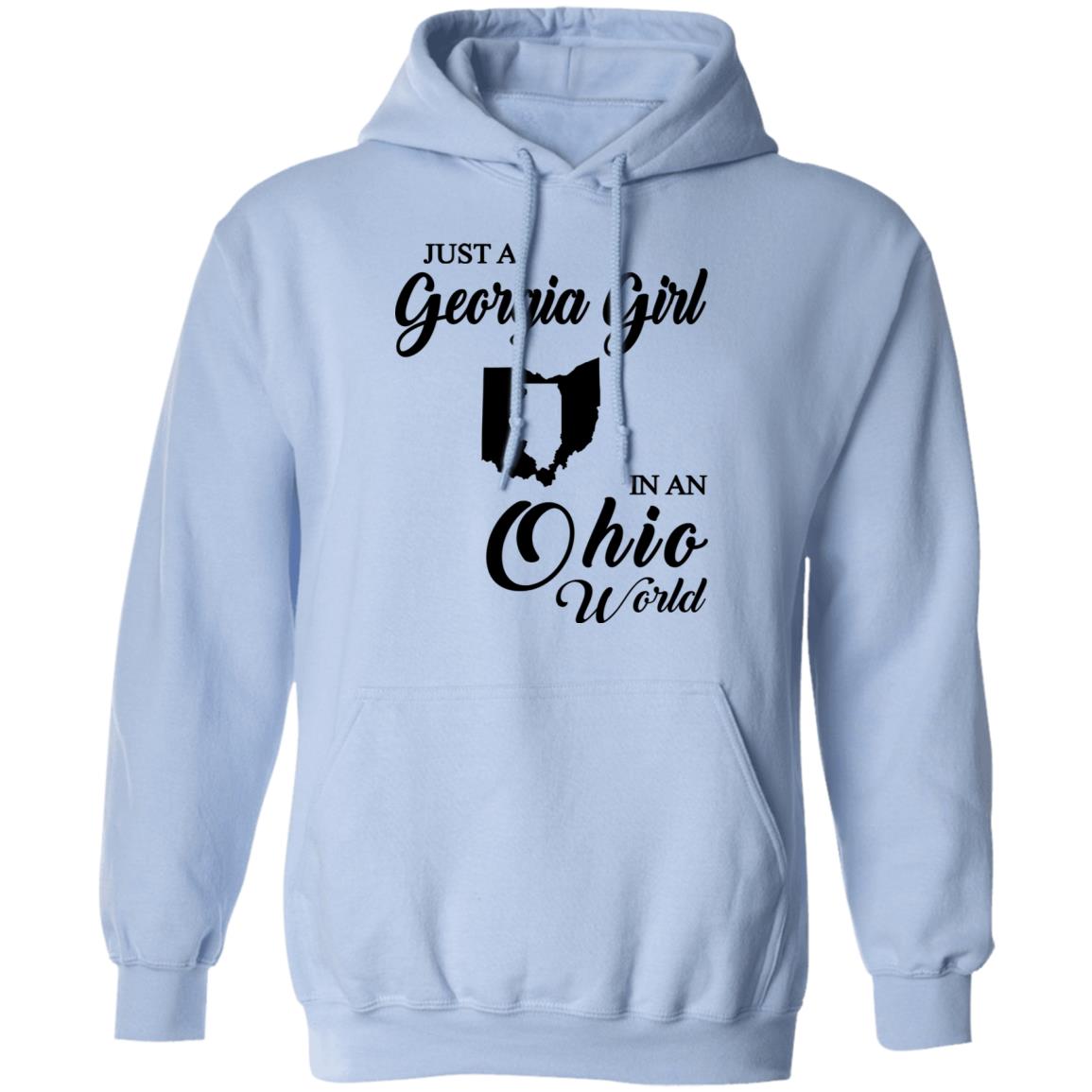 Just A Georgia Girl In An Ohio World T-Shirt - T-Shirt Teezalo