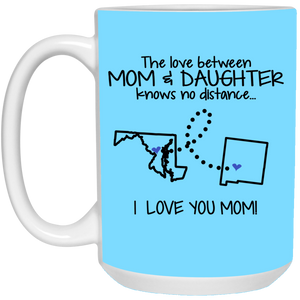 New Mexico Maryland The Love Between Mom And Daughter Mug - Mug Teezalo