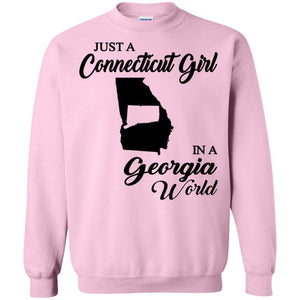 Just A Connecticut Girl In A Georgia World T Shirt - Hoodie Teezalo
