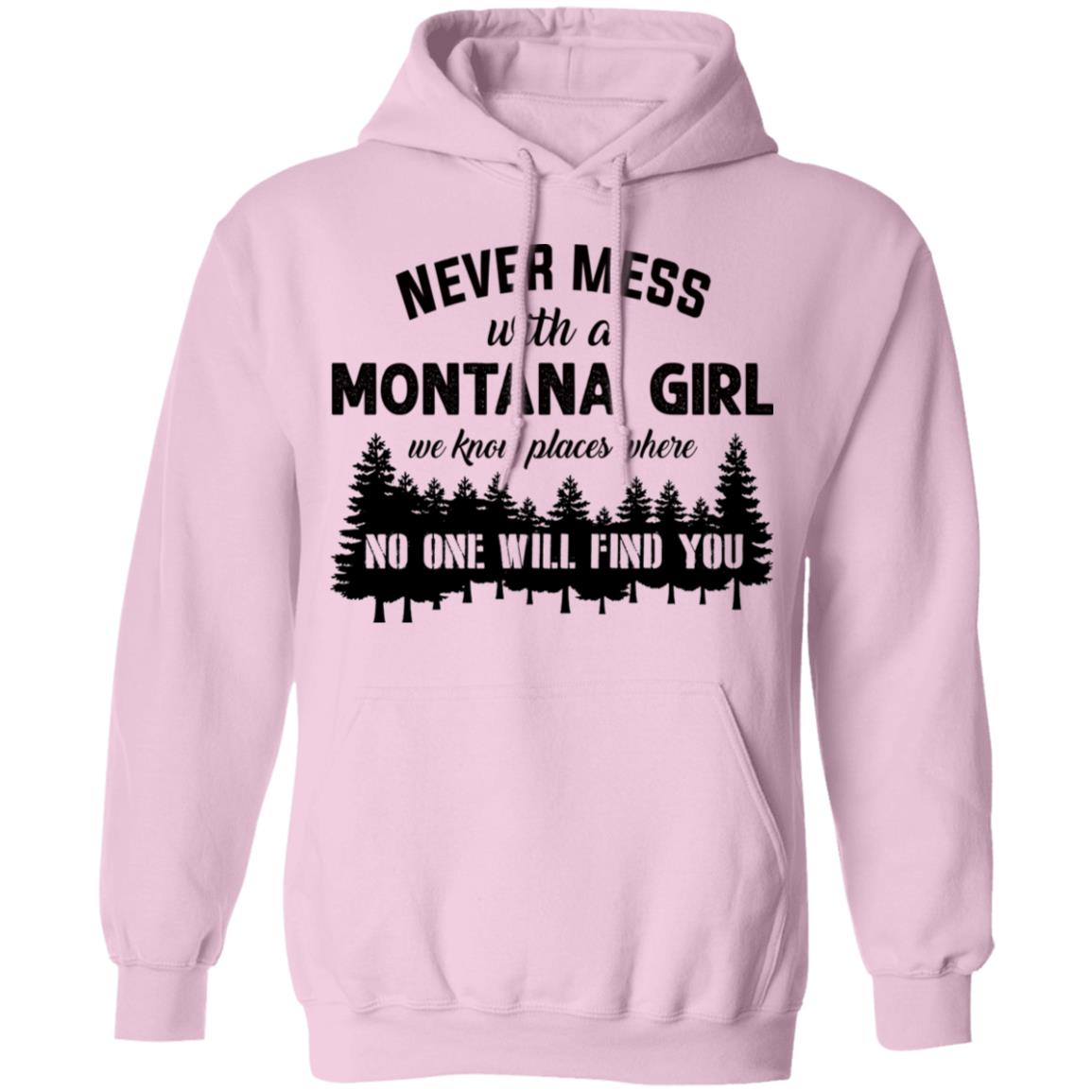 Never Mess With A Montana Girl T Shirt - T-shirt Teezalo