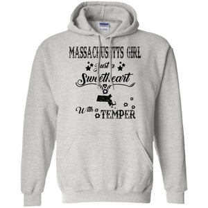 Massachusetts Girl Just Sweetheart With Temper T-shirt - T-shirt Teezalo