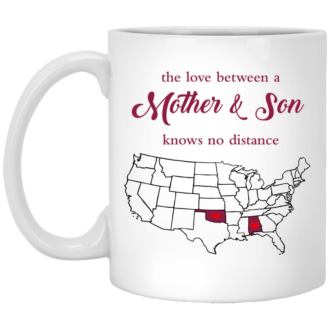 Oklahoma Alabama The Love Between Mother And Son Mug - Mug Teezalo