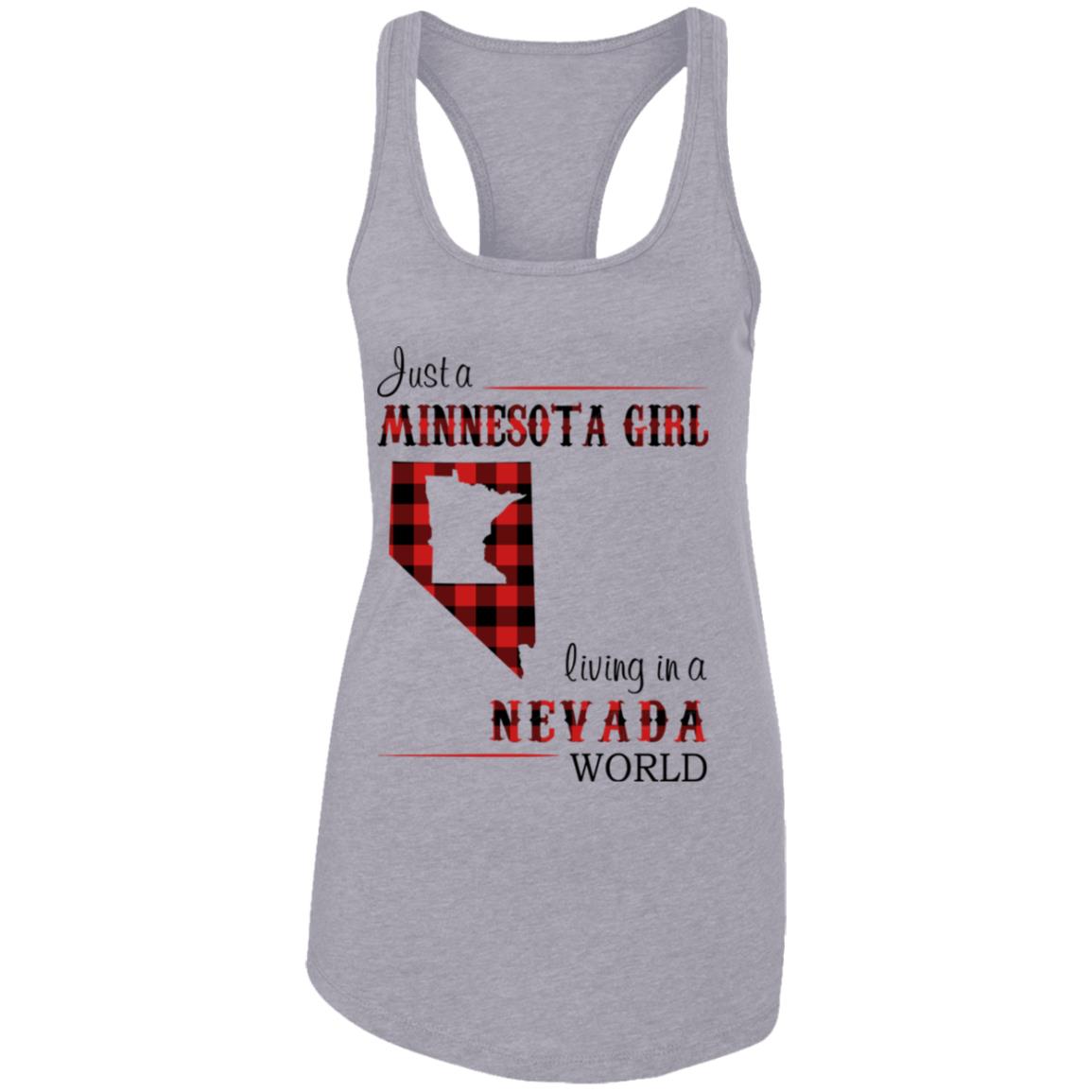 Just A Minnesota Girl Living In A Nevada World T Shirt - T-shirt Teezalo