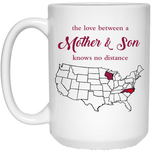 Wisconsin North Carolina The Love Between Mother And Son Mug - Mug Teezalo