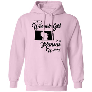 Just A Wisconsin Girl In A Kansas World T-shirt - T-shirt Teezalo