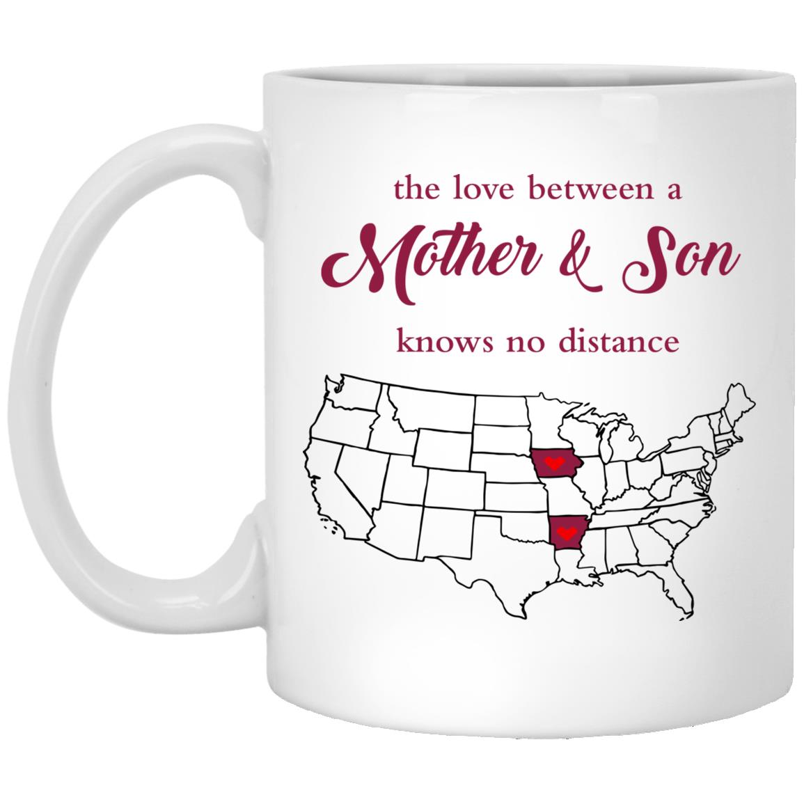 Iowa Arkansas The Love Between Mother And Son Mug - Mug Teezalo