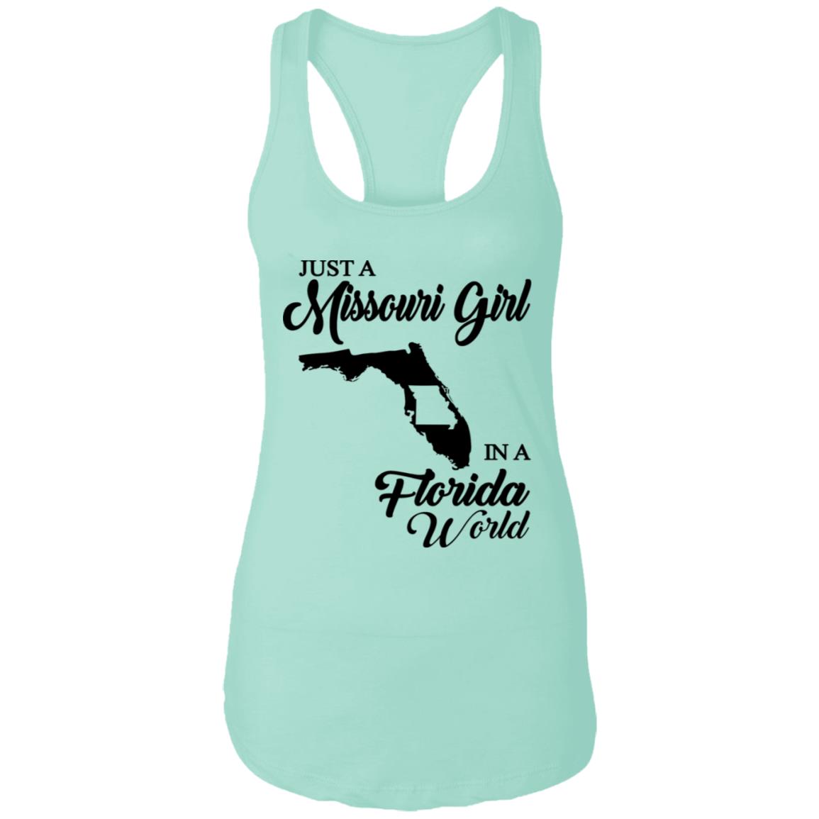 Just A Missouri Girl In A Florida World T Shirt - T-shirt Teezalo