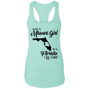 Just A Missouri Girl In A Florida World T Shirt - T-shirt Teezalo