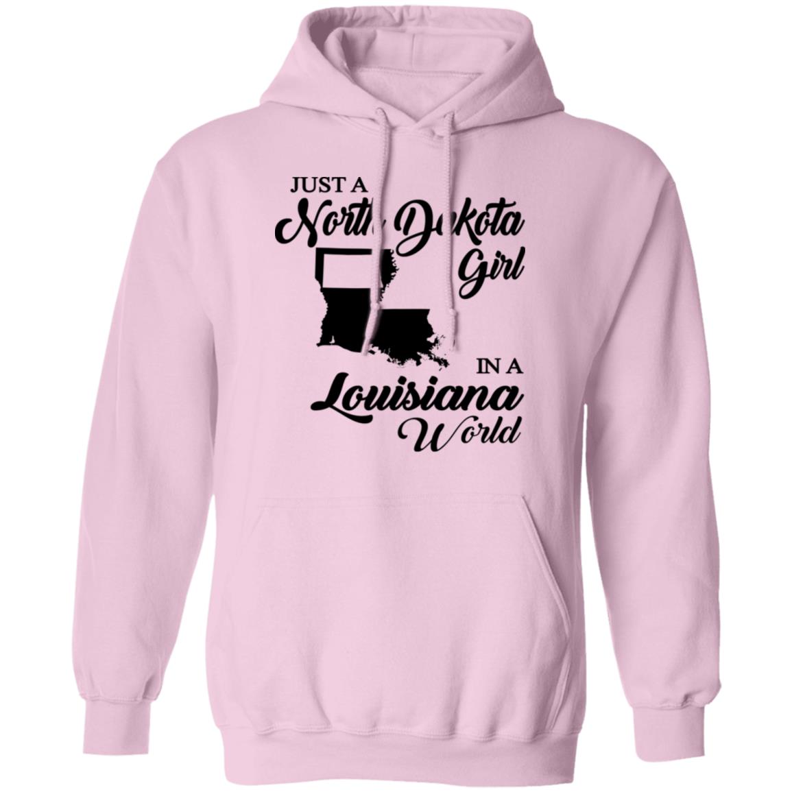 Just A North Dakota Girl In A Louisiana World T Shirt - T-shirt Teezalo