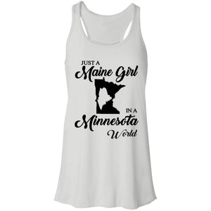 Just A Maine Girl In A Minnesota World T-Shirt - T-shirt Teezalo