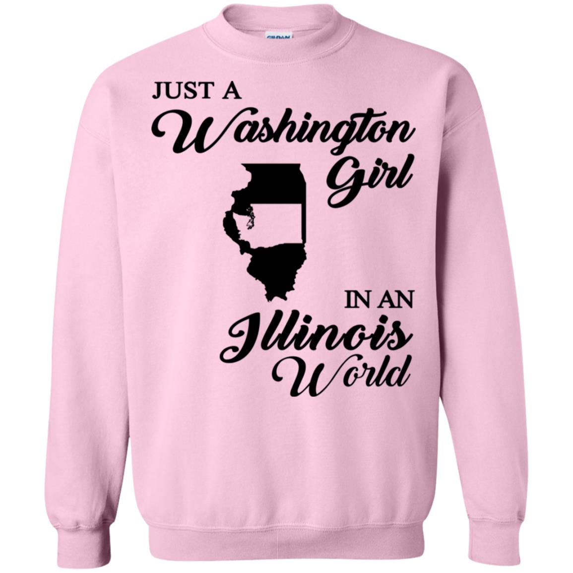 Just A Washington Girl In An Illinois World T-Shirt - T-shirt Teezalo