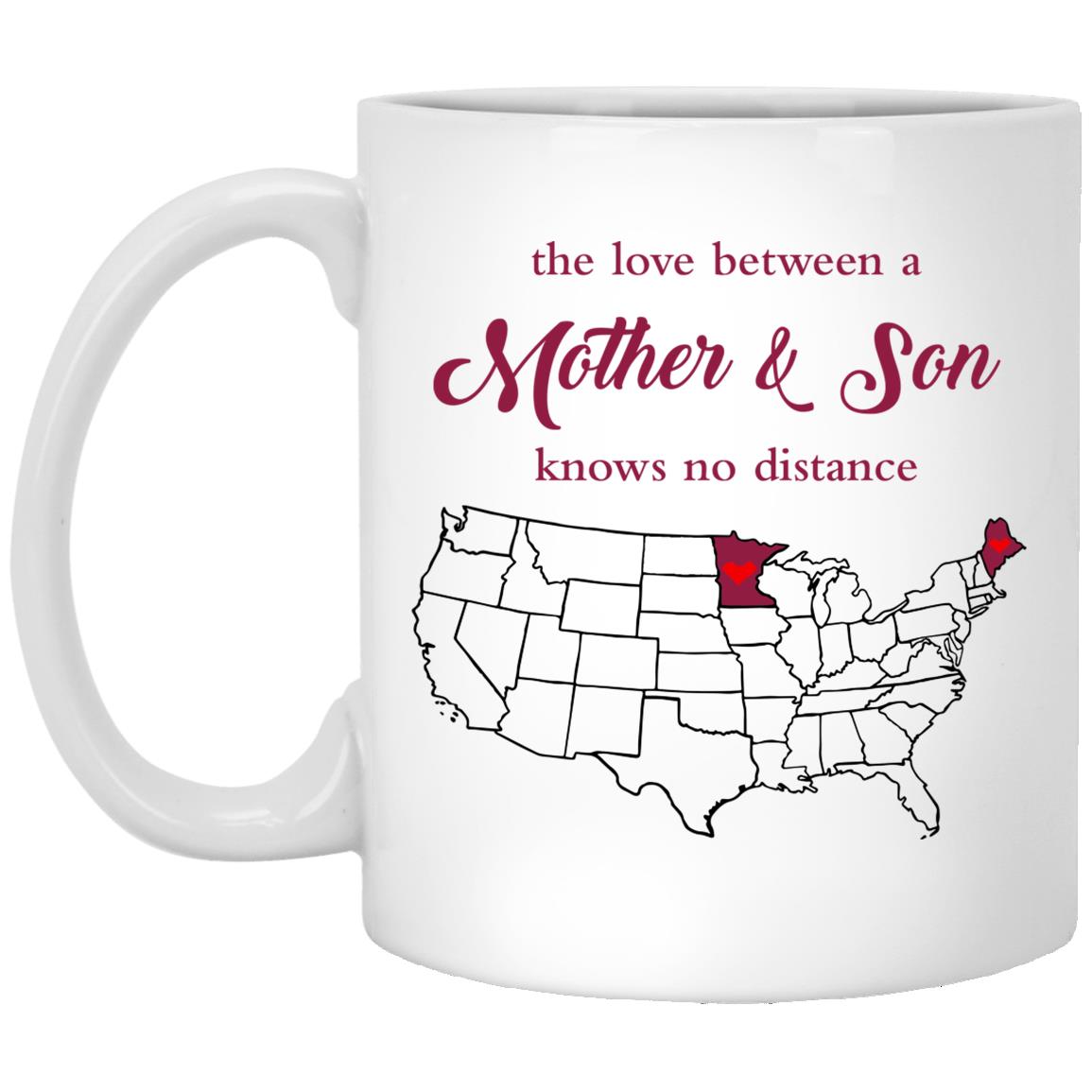Minnesota Maine The Love Between Mother And Son Mug - Mug Teezalo
