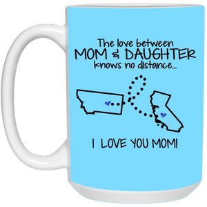 California Montana The Love Between Mom And Daughter Mug - Mug Teezalo