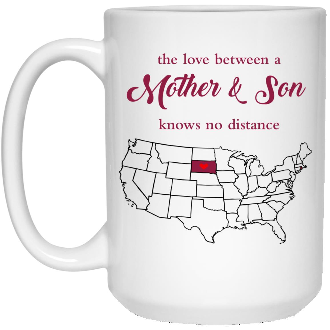 Rhode Island South Dakota The Love Between Mother And Son Mug - Mug Teezalo