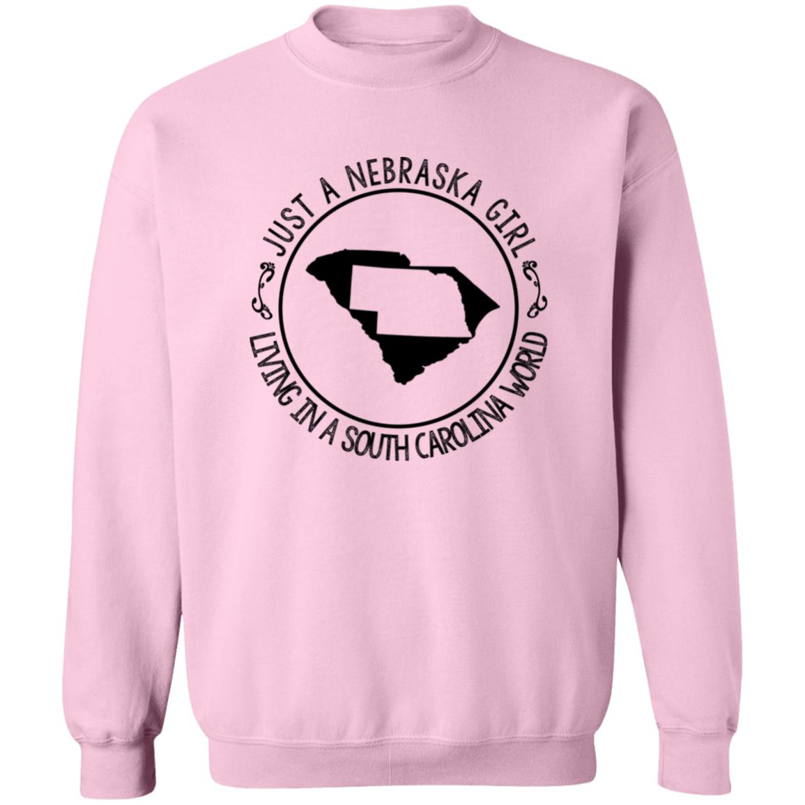 Nebraska Girl Living In South Carolina World T-Shirt - T-shirt Teezalo