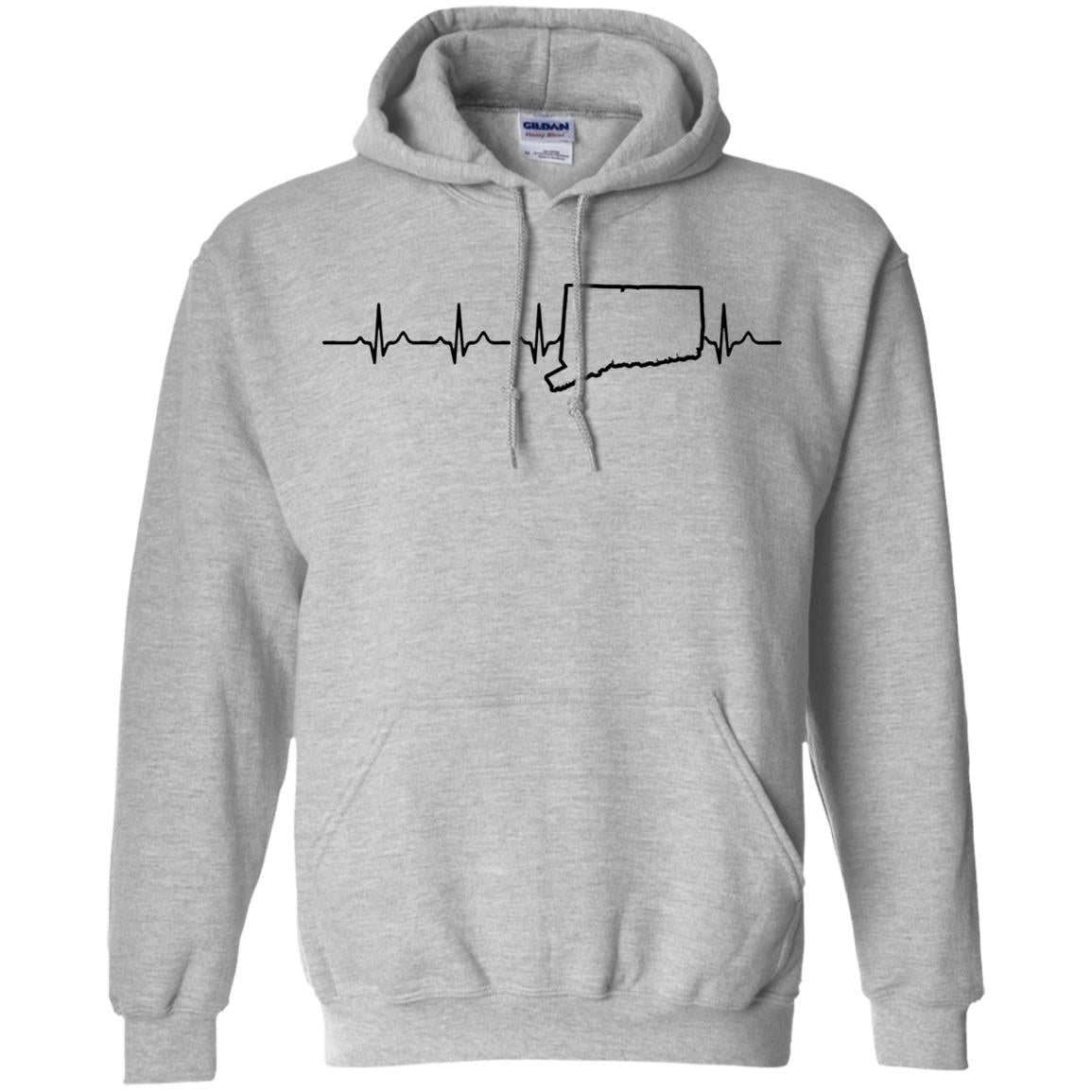 Connecticut Heartbeat Hoodie - Hoodie Teezalo