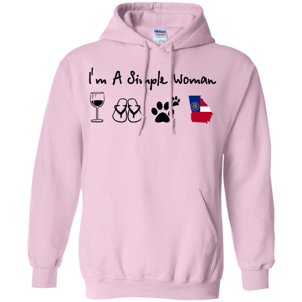 I'm A Simple Georgia Woman Hoodie - Hoodie Teezalo