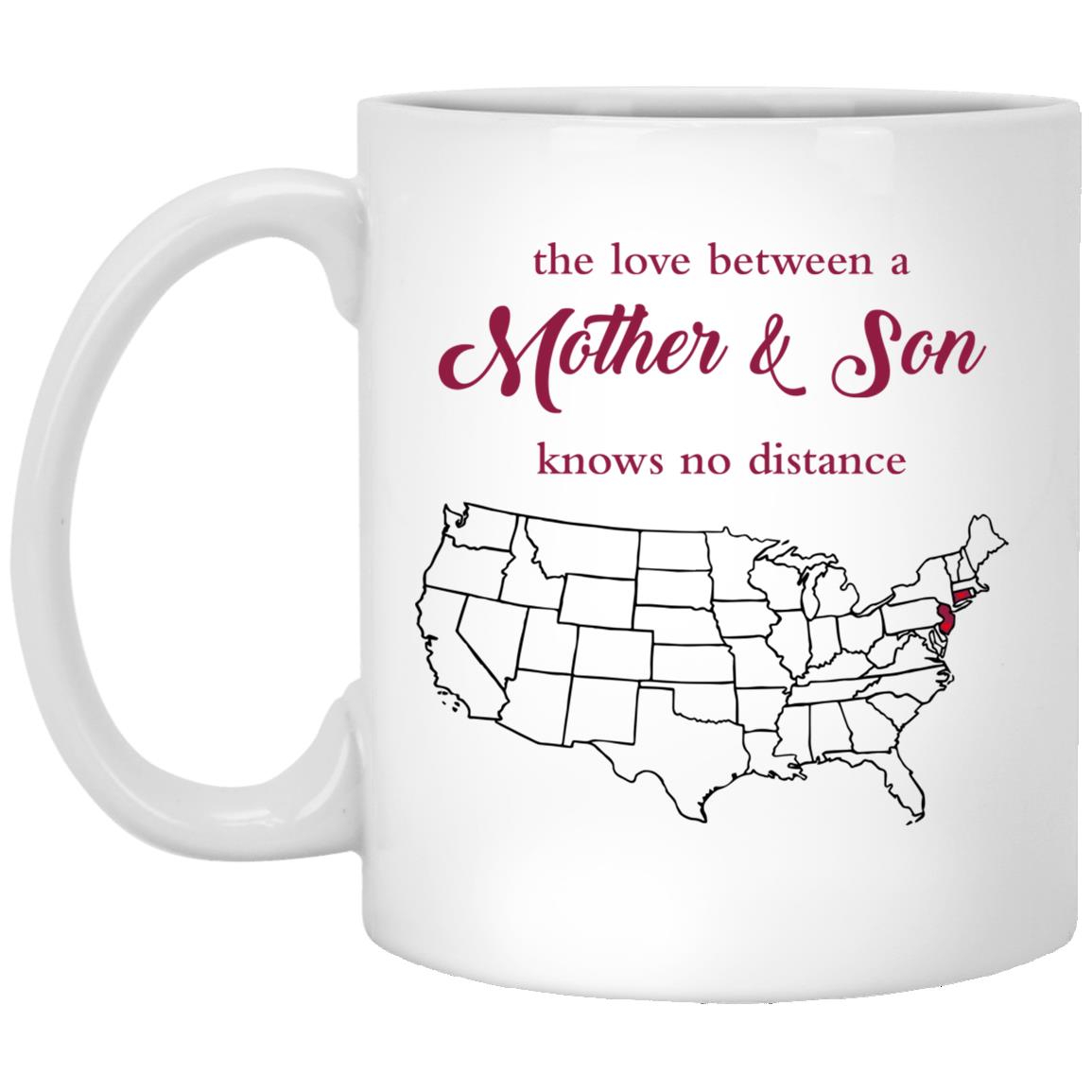 New Jersey Connecticut The Love Between Mother And Son Mug - Mug Teezalo