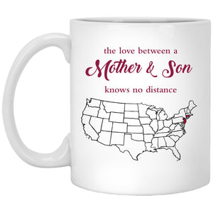 New Jersey Connecticut The Love Between Mother And Son Mug - Mug Teezalo
