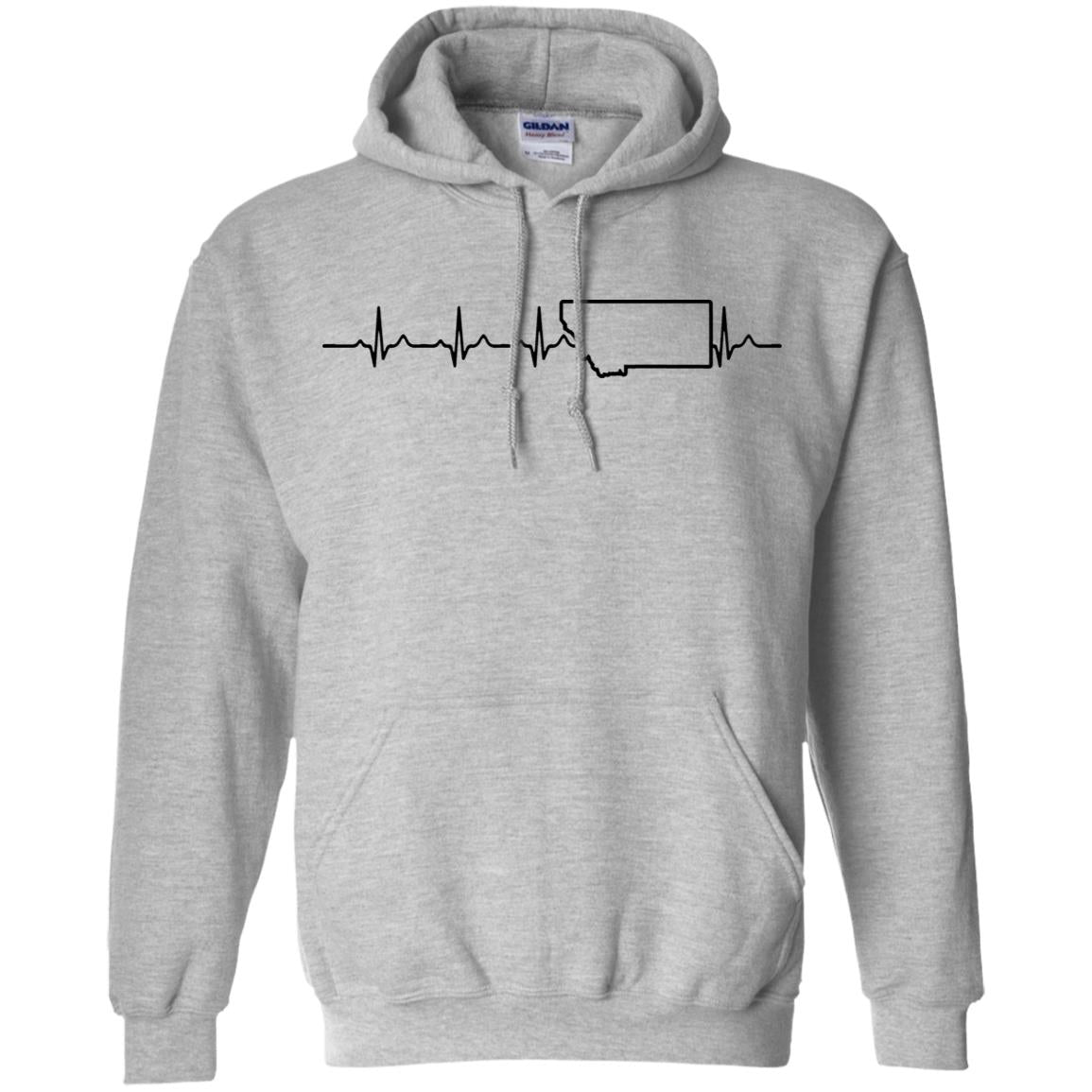 Montana Heartbeat Hoodie - Hoodie Teezalo