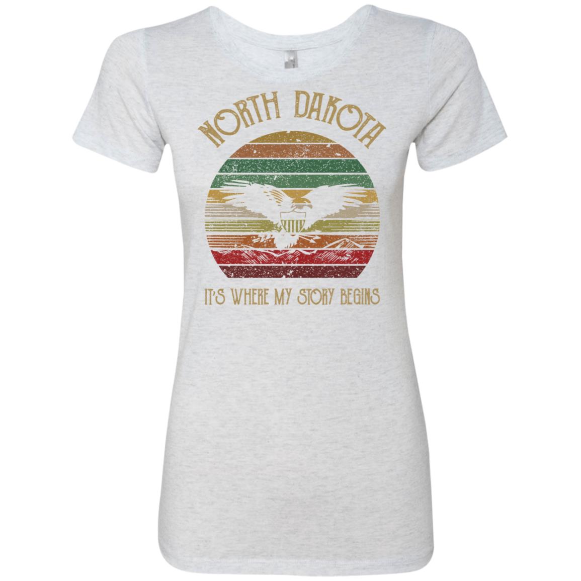 North Dakota Where My Story Begins T-Shirt - T-shirt Teezalo