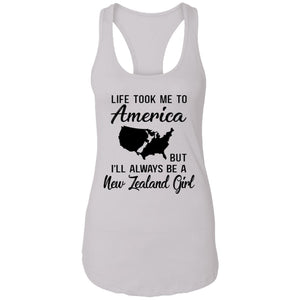 Life Took To America Always Be A New Zealand Girl T-Shirt - T-shirt Teezalo