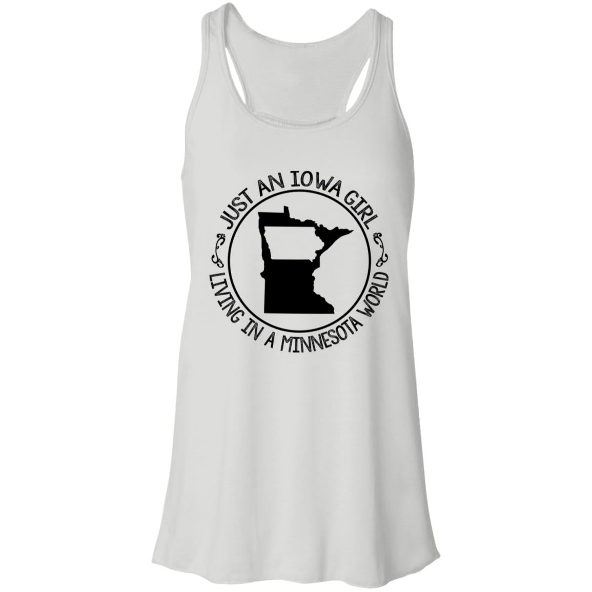 Iowa Girl Living In A Minnesota World T- Shirt - T-shirt Teezalo