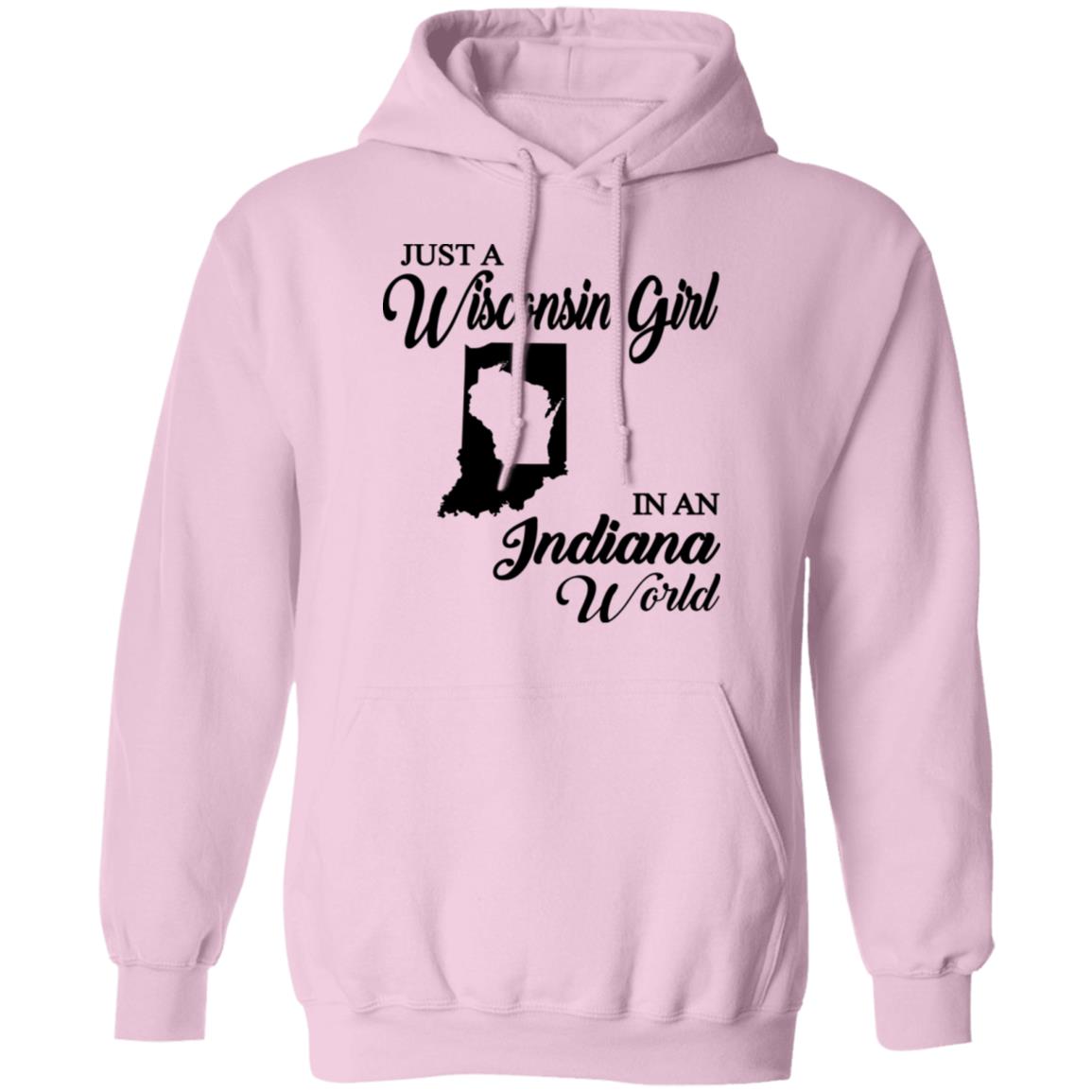 Just A Wisconsin Girl In An Indiana World T-shirt - T-shirt Teezalo
