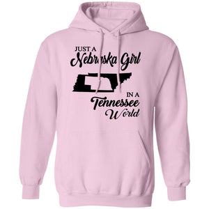 Just A Nebraska Girl In A Tennessee World T-Shirt - T-shirt Teezalo