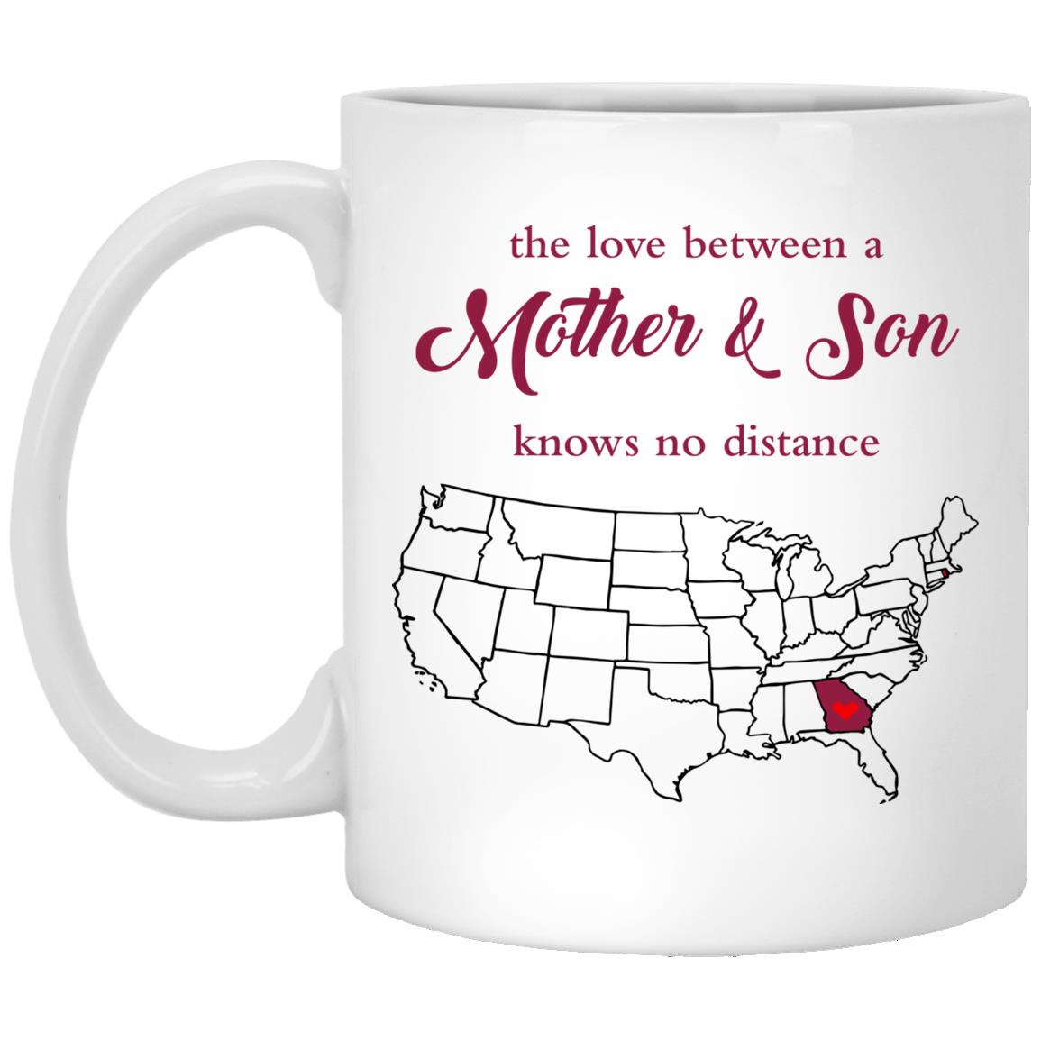 Rhode Island Georgia The Love Between Mother And Son Mug - Mug Teezalo