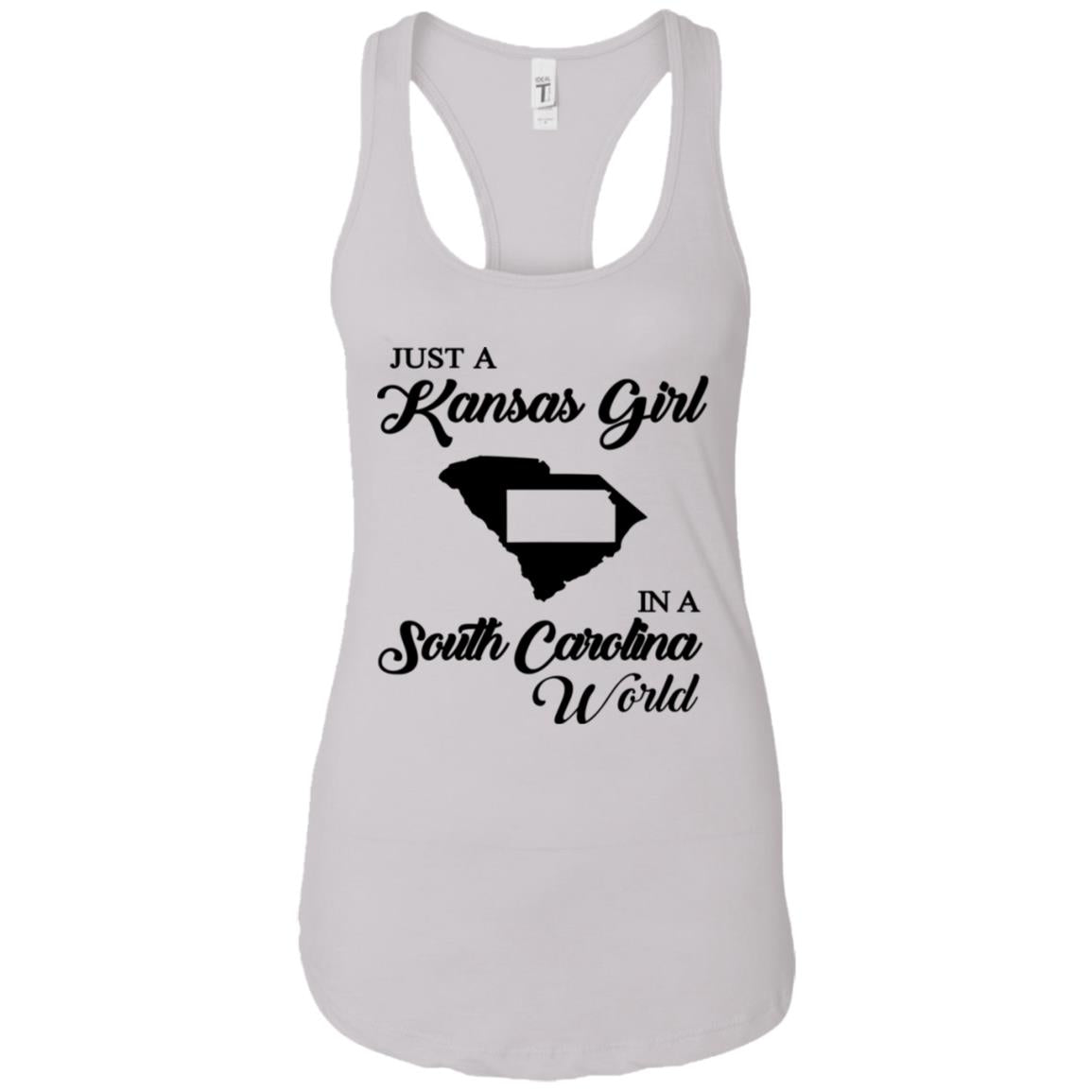 Just A Kansas Girl In A South Carolina World T-Shirt - T-shirt Teezalo