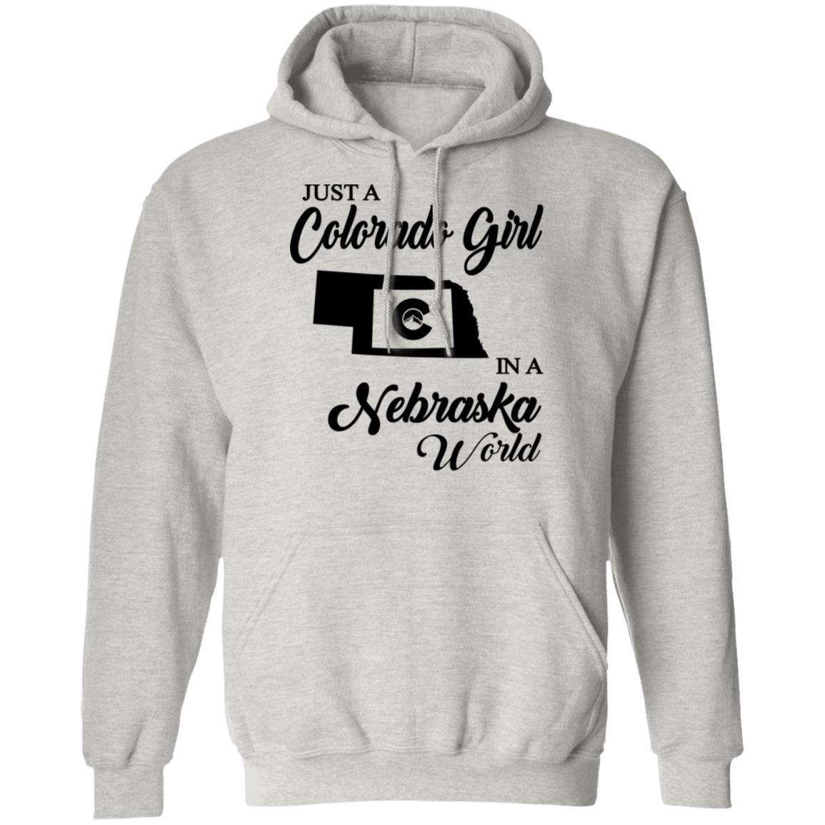 Just A Colorado Girl In A Nebraska World T-shirt - T-shirt Teezalo