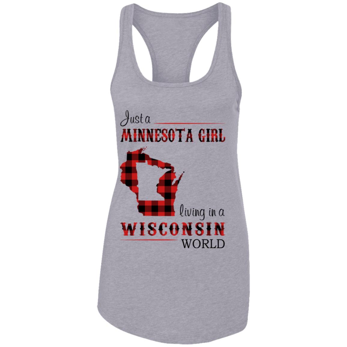 Just A Minnesota Girl Living In A Wisconsin World T Shirt - T-shirt Teezalo