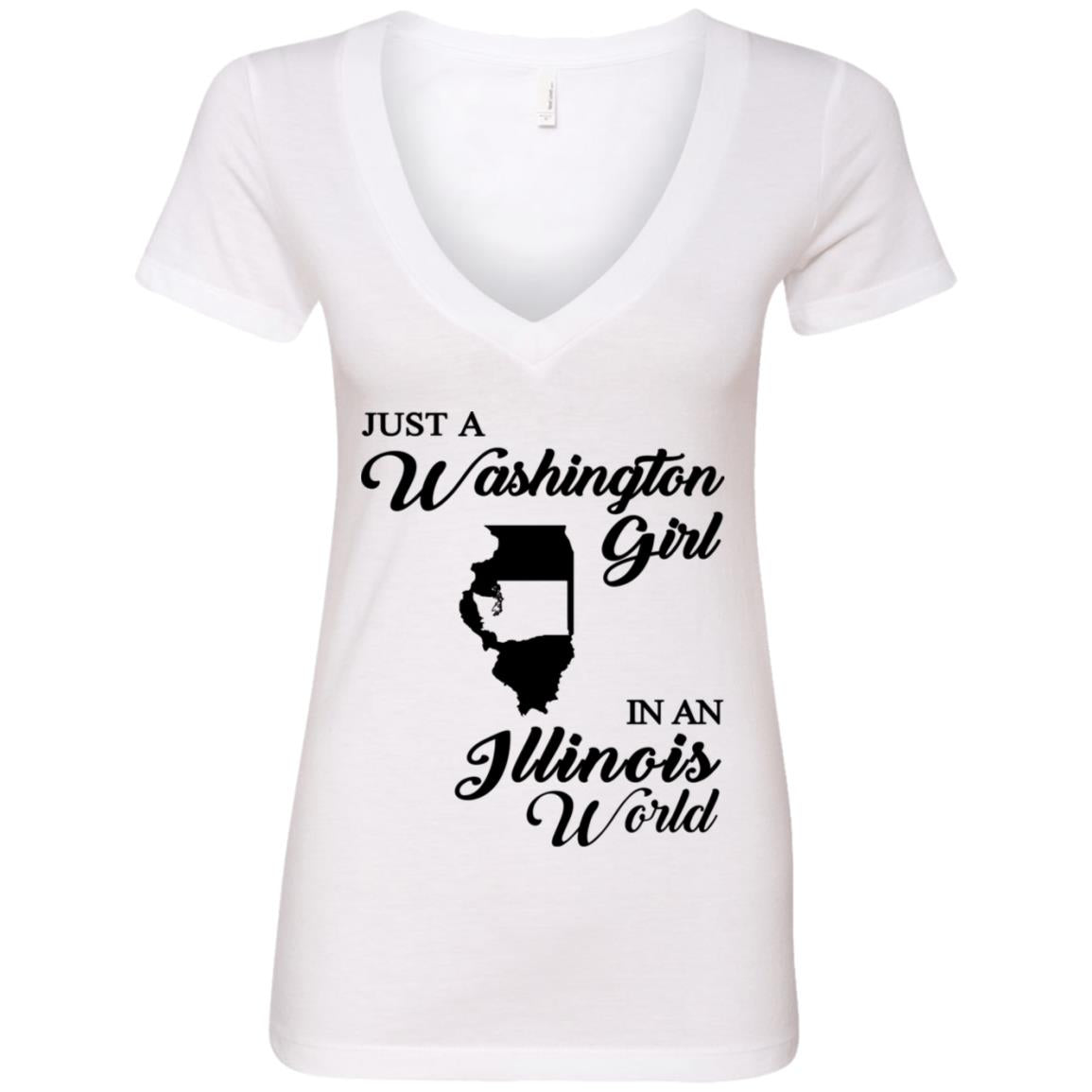 Just A Washington Girl In An Illinois World T-Shirt - T-shirt Teezalo