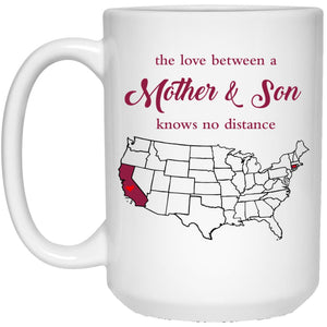 Connecticut California The Love Between Mother And Son Mug - Mug Teezalo