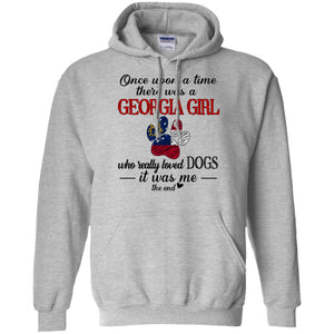 Once Upon A Time A Georgia Girl Who Really Love Dogs T-Shirt - T-shirt Teezalo